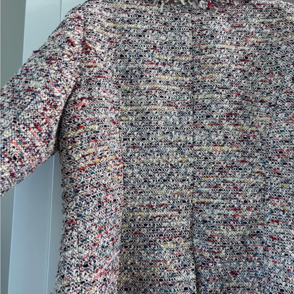 Boston Proper Colorful Tweed Fringe Jacket - Picture 6 of 9